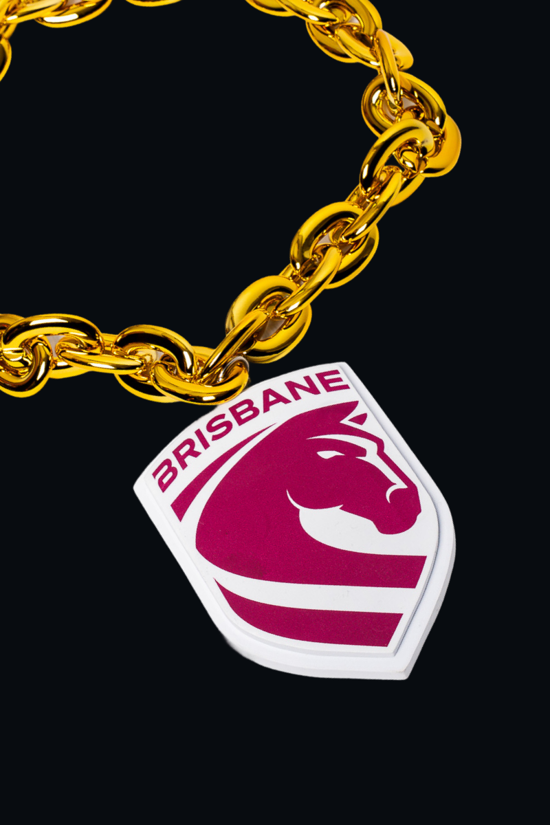 Brisbane Broncos NRL Foam Gold Chain