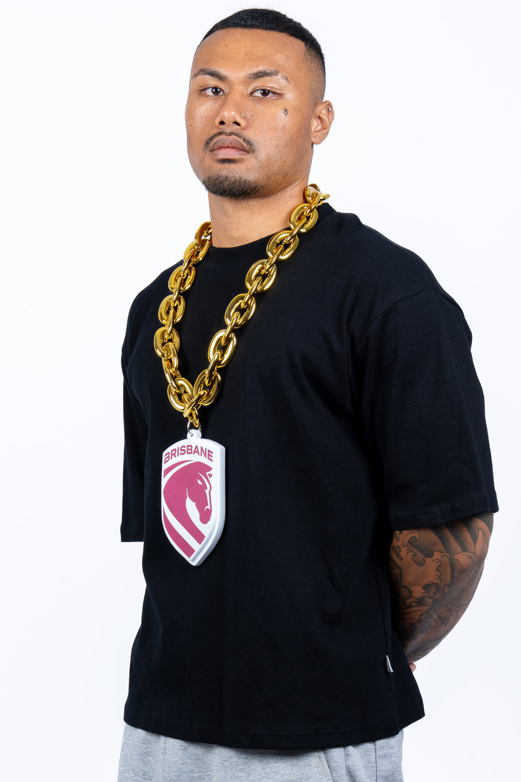Brisbane Broncos NRL Foam Gold Chain