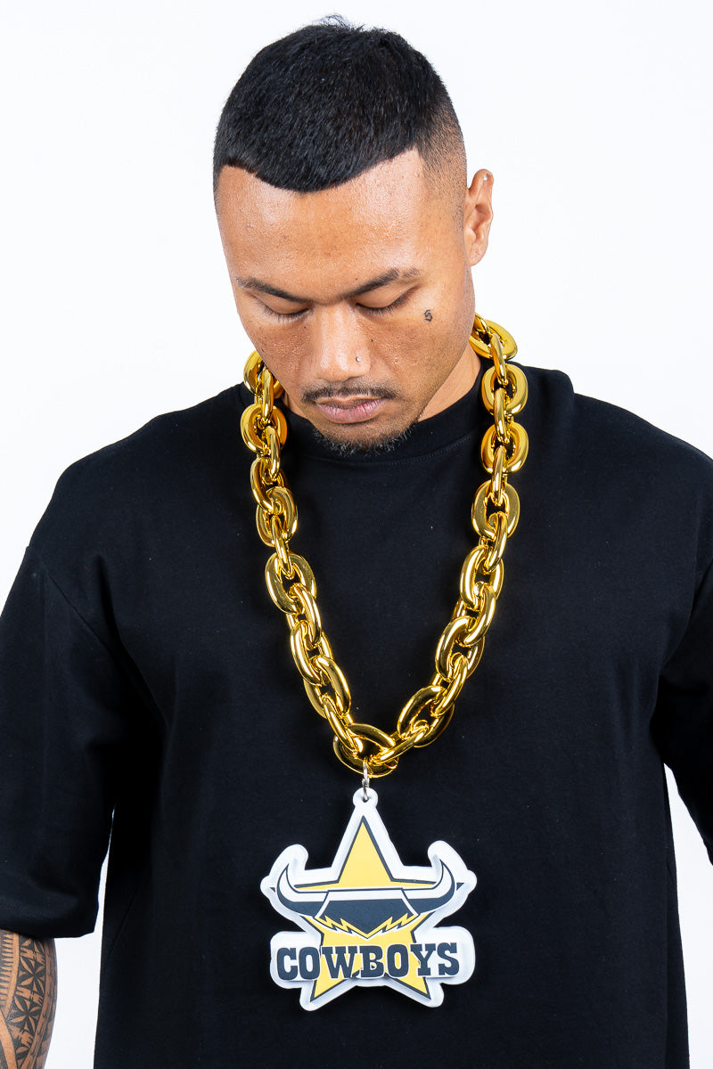 North Queensland Cowboys NRL Foam Gold Chain