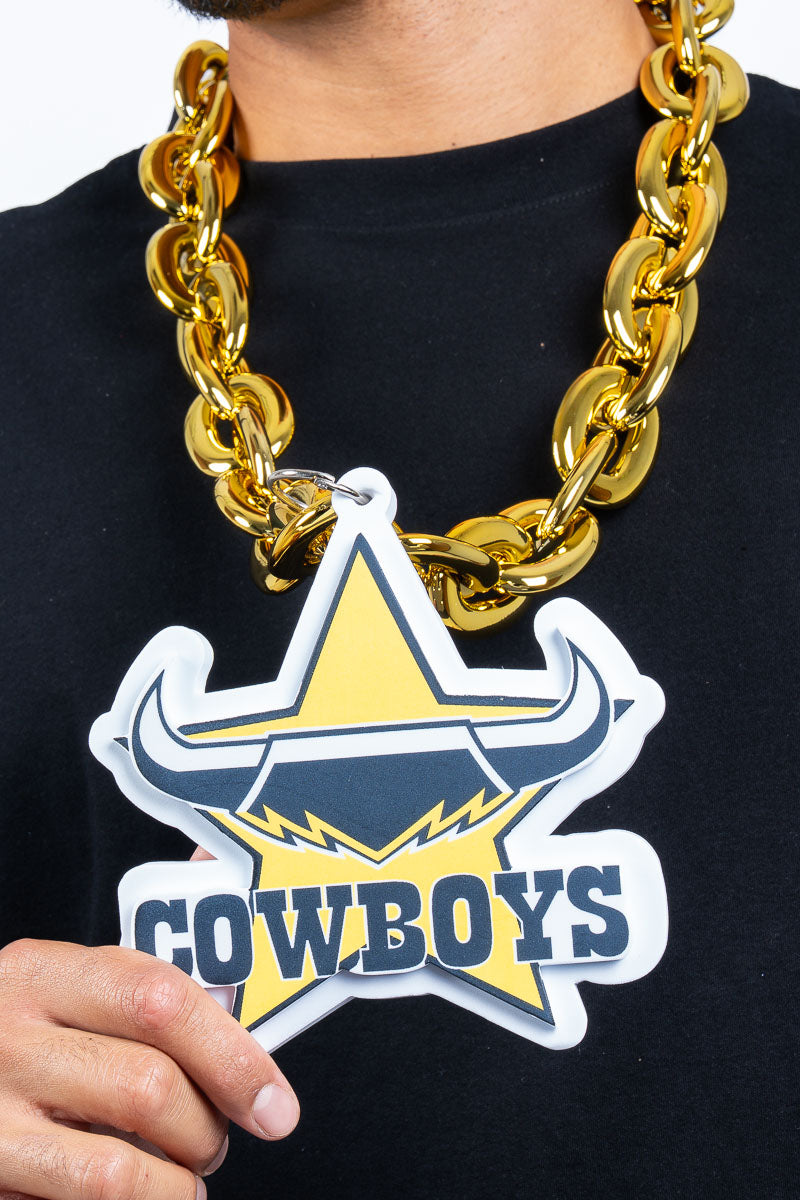 North Queensland Cowboys NRL Foam Gold Chain