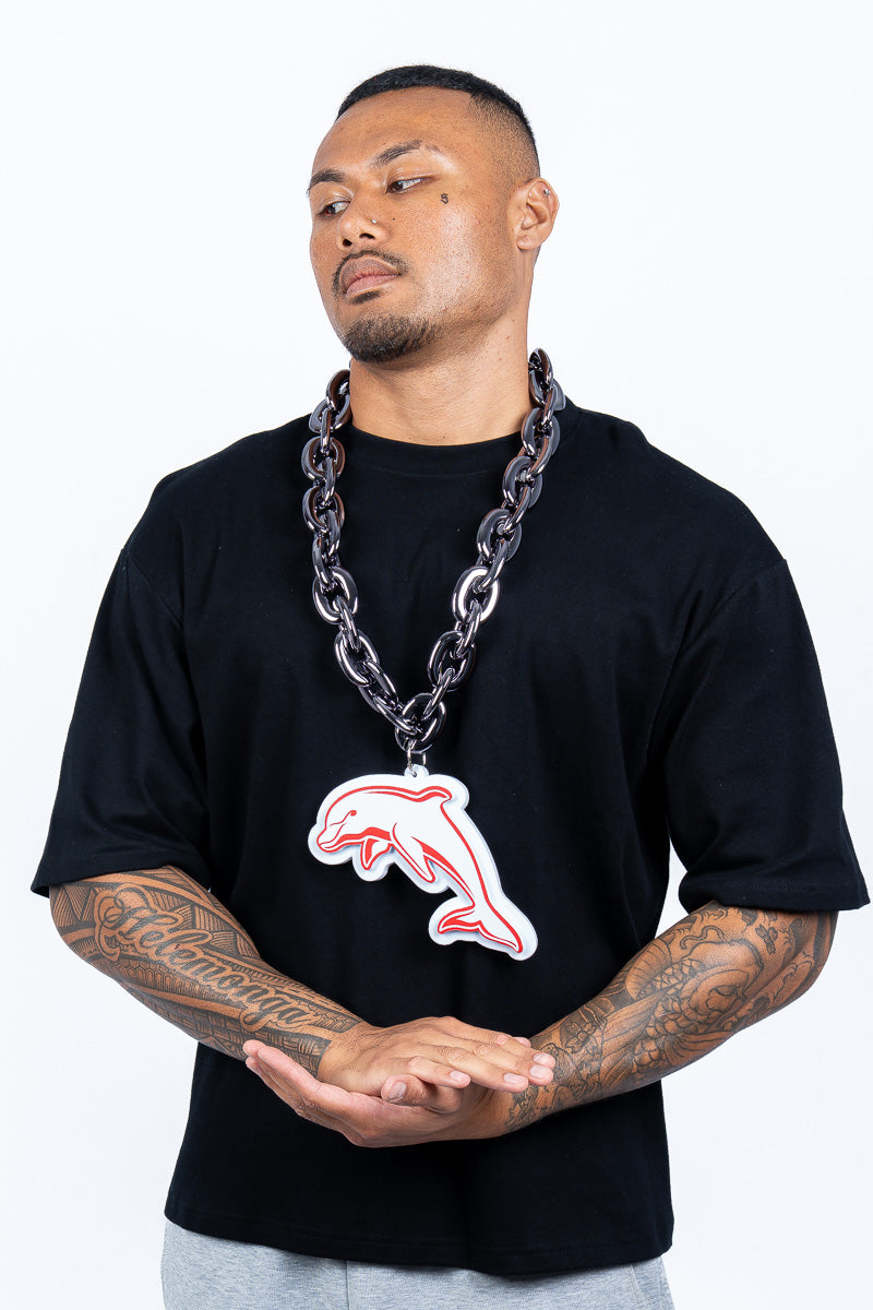 Redcliffe Dolphins NRL Foam Black Chain