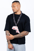 Redcliffe Dolphins NRL Foam Black Chain