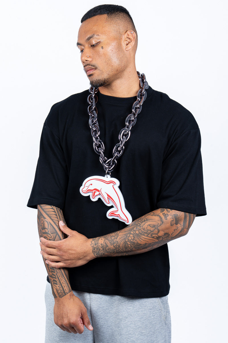 Redcliffe Dolphins NRL Foam Black Chain