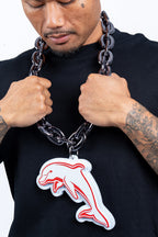 Redcliffe Dolphins NRL Foam Black Chain